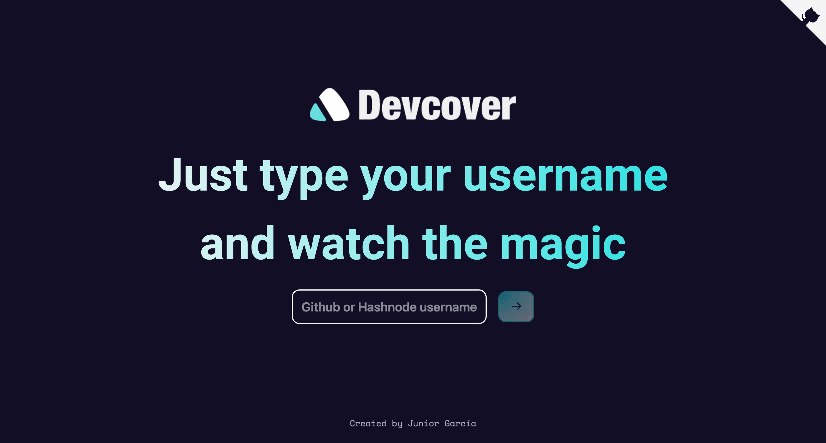 Devcover - Easiest way to generate a developer portfolio